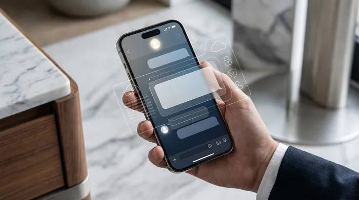 Viedtālrunis uz rakstāmgalda blakus klēpjdatoram, kas papildinātajā realitātē rāda digitālas ģeolokācijas ikonas.
